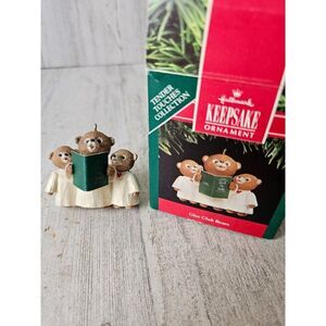 Hallmark Glee club bears chorus ornament 1991 vintage Xmas tree